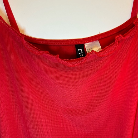 H&M Red Ruffled Slip Dress - Picture 5 of 5